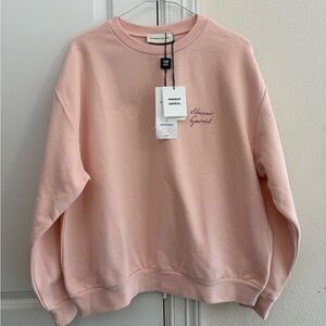 Mansur Gavriel Blush Pink Sweatshirt New Size M